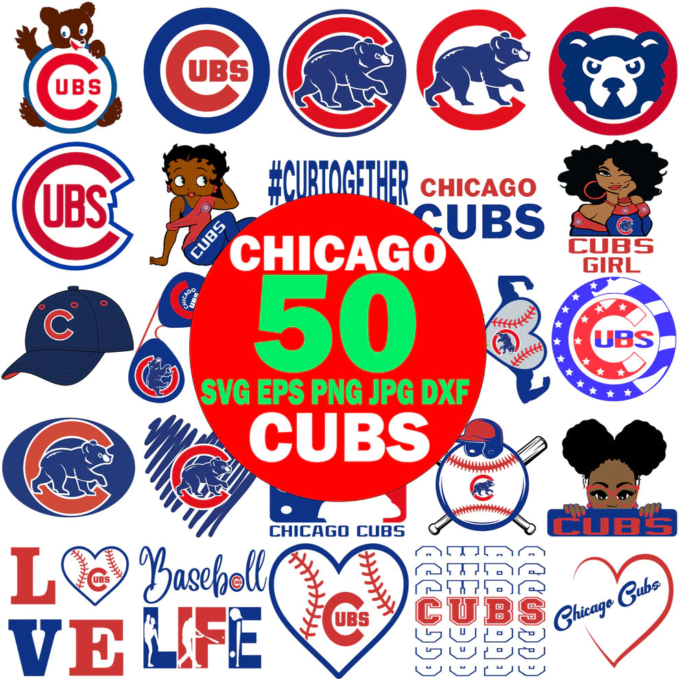 Chicago Cubs SVG Bundle, Mlb Team Logo Svg