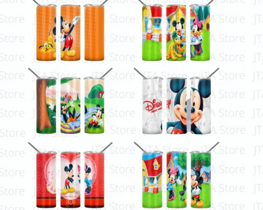 Disney Mickey and Friends Tossed Poses Set of Four Tumblers for Adults